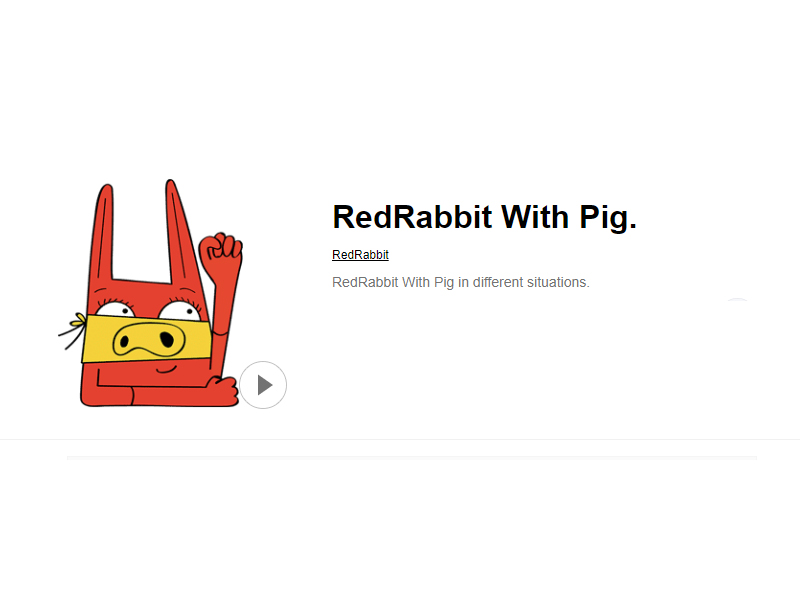 RedRabbit With Pig.LINE STORE